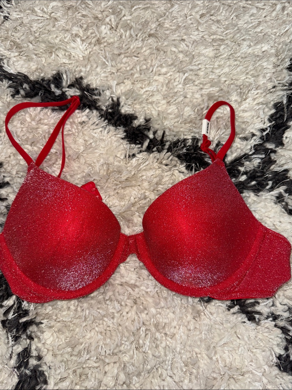 PINK Victoria's Secret Red Shimmer Bra